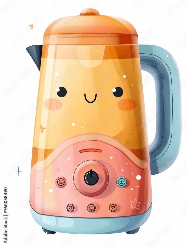 Obraz premium Playful Pastel Blender with a Smile for Nursery Generative AI