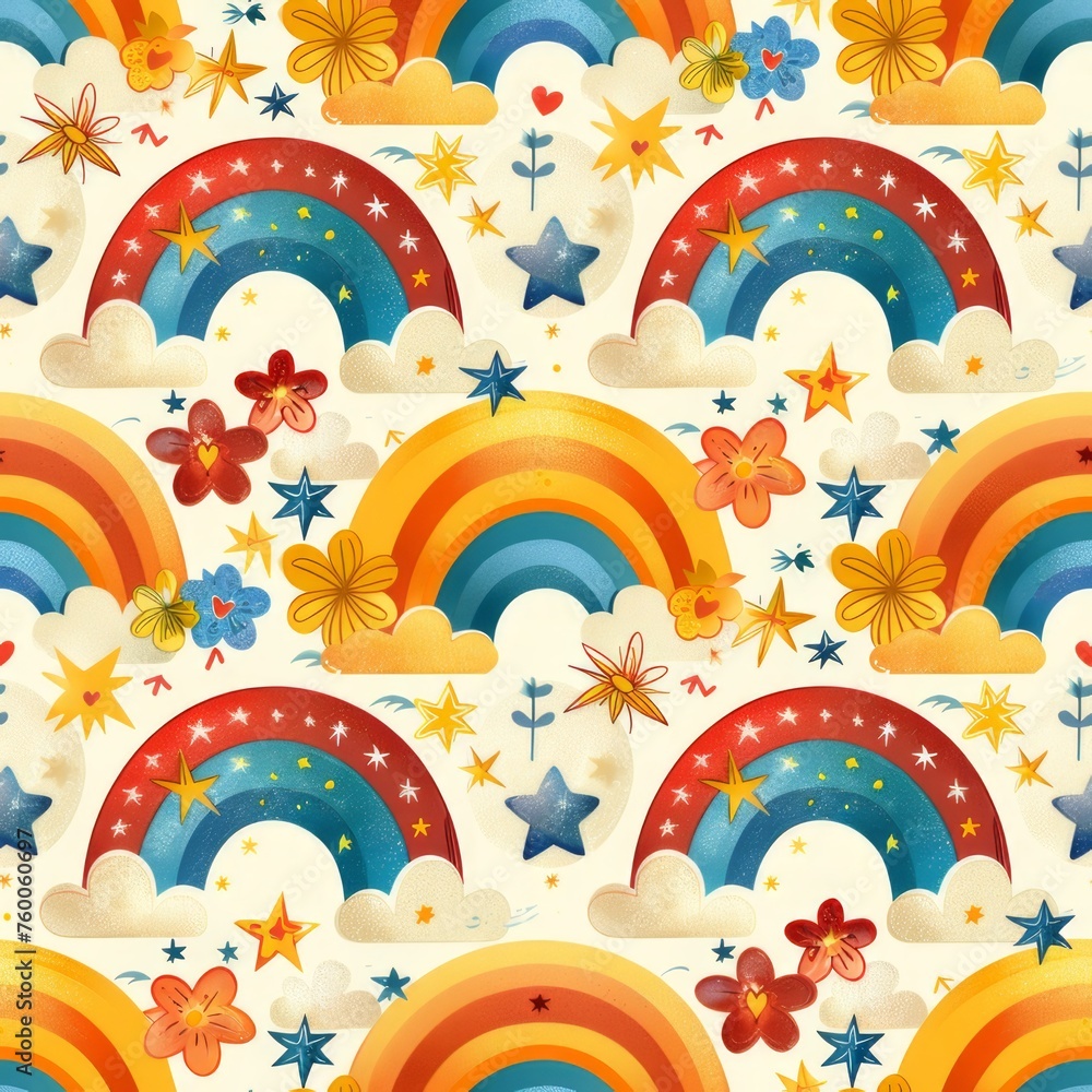 Rainbow seamless pattern Rainbow seamless pattern