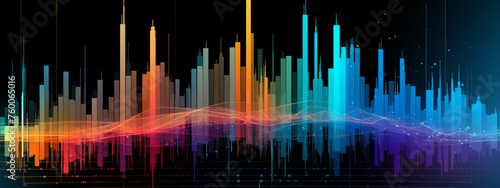 Colorful Digital Sound Wave Visualization