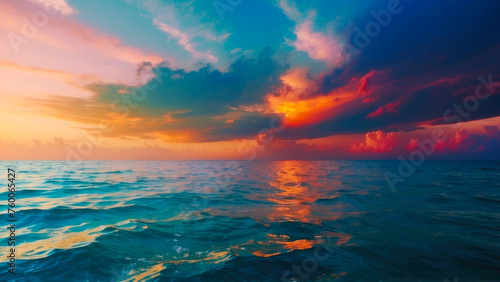 sunset over the ocean © Maksym