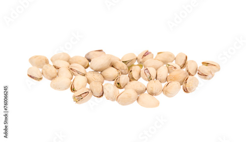 Pistachios isolated on white background	