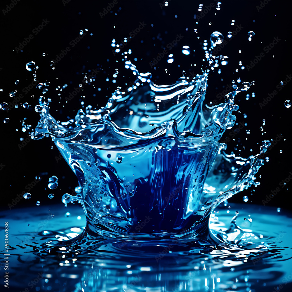 ink dropped into water 물에떨어진 잉크Generative AI