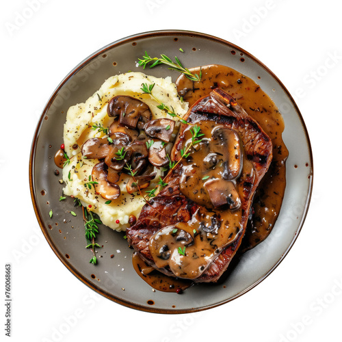 Grilled Steak with Mashed P...