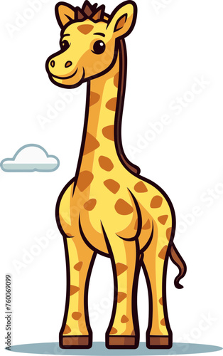 Giraffe with Abstract Background Vector Illustration