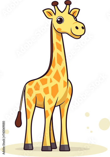 Giraffe with Retro Basketball League Badge Vector Illustration