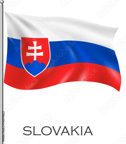 Slovakia flag | slovakia country flag in pole 