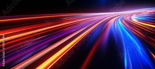 3d render abstract multicolor spectrum background neon rays glowing lines vibrant colors