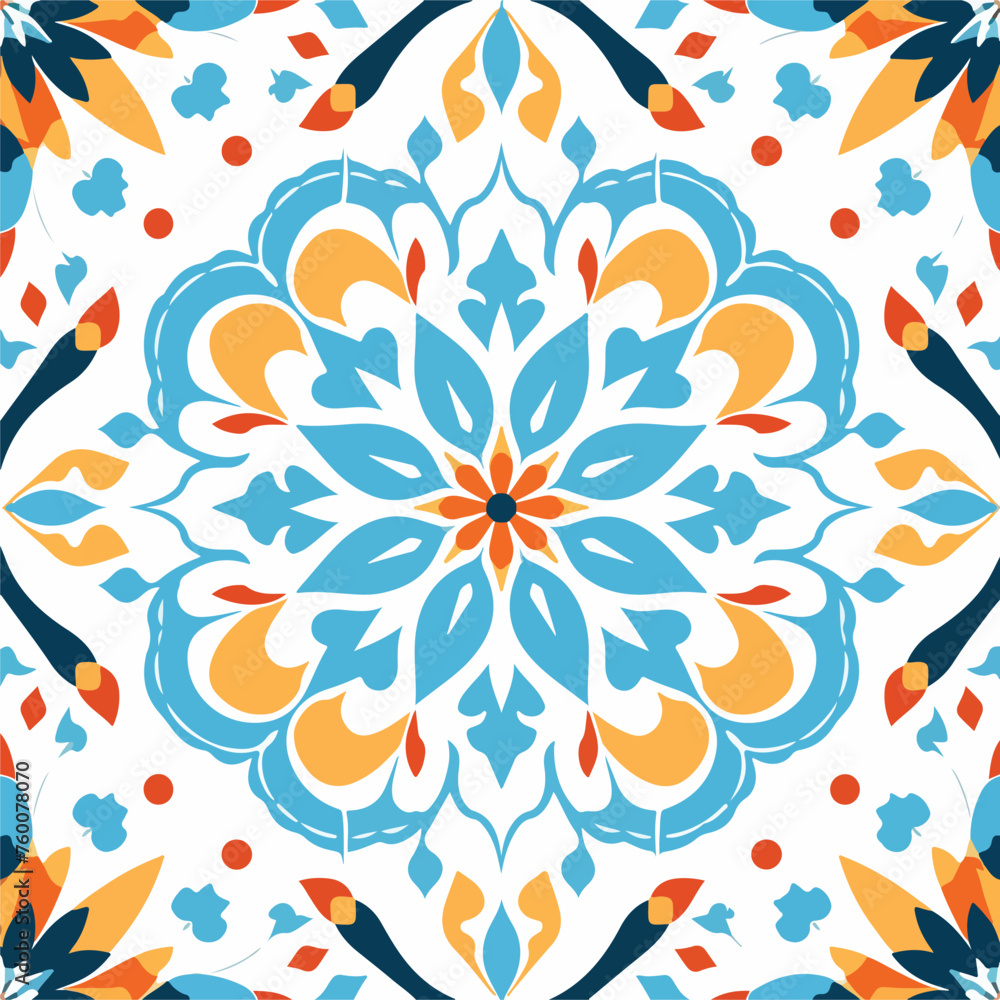 Seamless oriental pattern boho style with Islam Ara