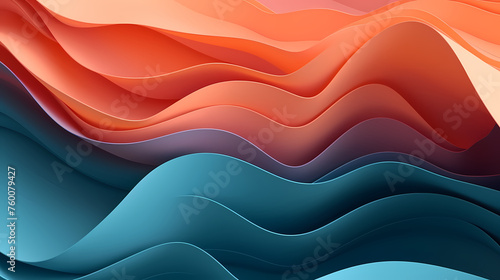 Abstract wavy background, 3D rendering