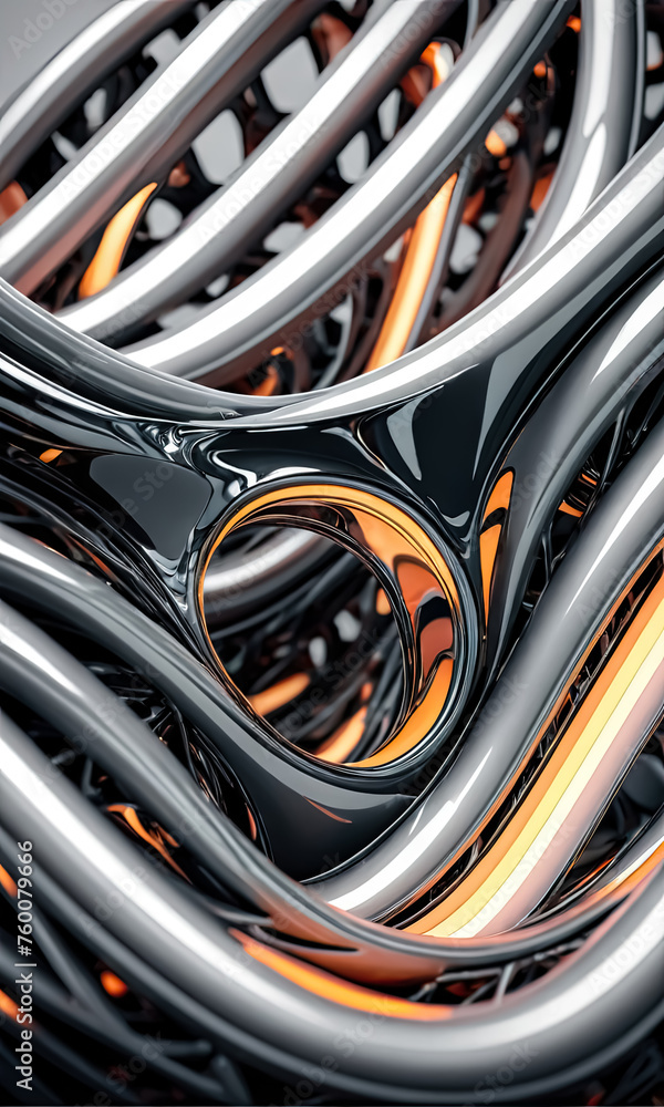 Mysterious Abstract Line Shape 3D Wallpaper