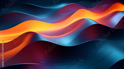 Abstract wavy background, 3D rendering