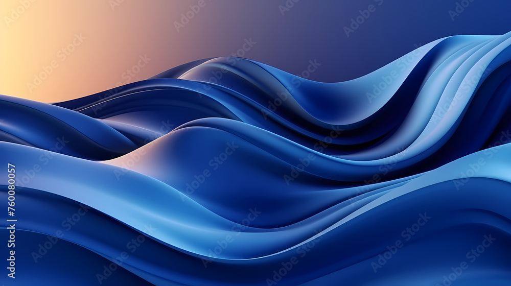 Abstract wavy background, 3D rendering