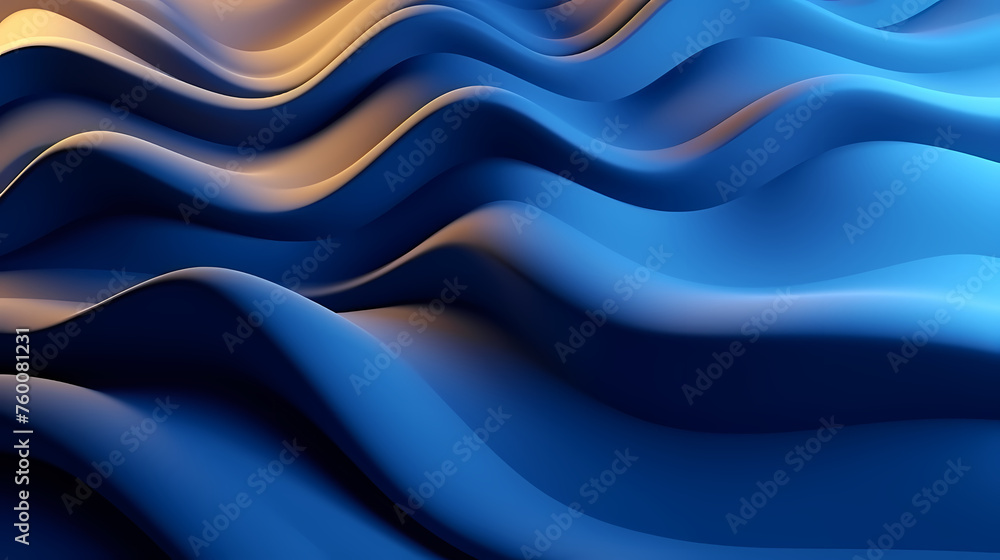 Fototapeta premium Abstract wavy background, 3D rendering
