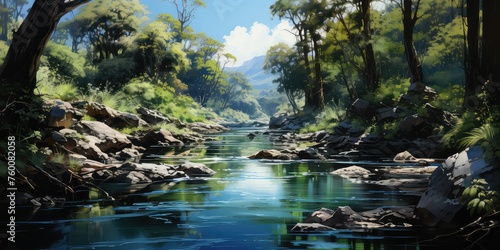 Flowing Streams - The Artistic Rhythms of Nature's Waterways Explore the artistic rhythms of nature's waterways with Flowing Streams. Capture the meandering rivers, cascading waterfalls, 