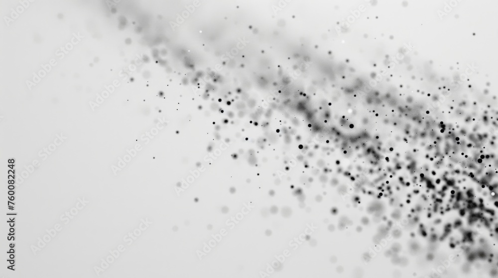 Obraz premium Dots abstract white background. Falling network particles. Big data flow. 3D rendering