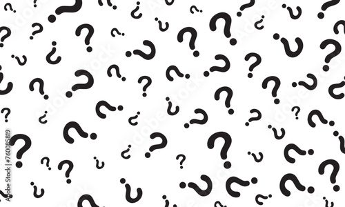 vector black question marks on white background
