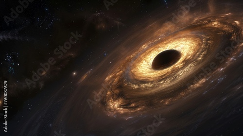 Giant Black Hole in Center of Galaxy