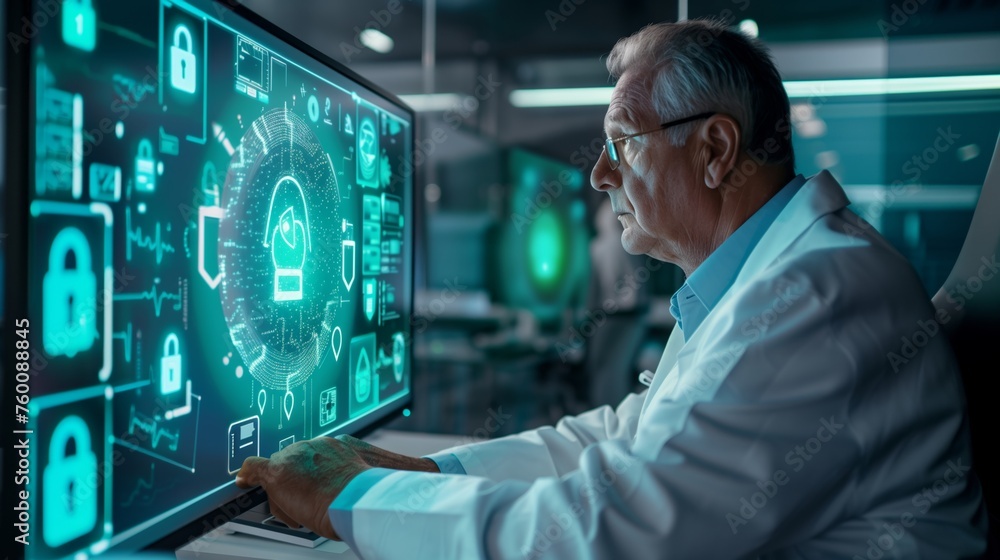 Doctor Analyzing Patient Data on Computer Doctor Analyzing Patient Data on Computer