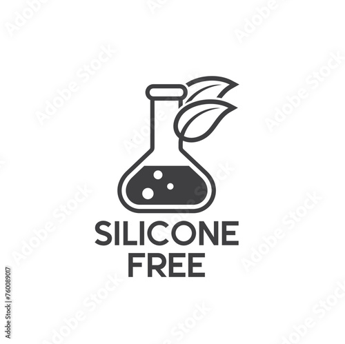 symbol of silicone free, silicone free icon, vector art.