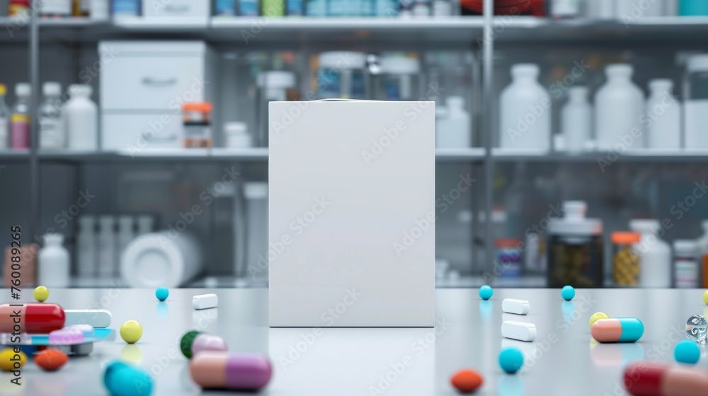 Colorful Pills Scattered on Table Colorful Pills Scattered on Table
