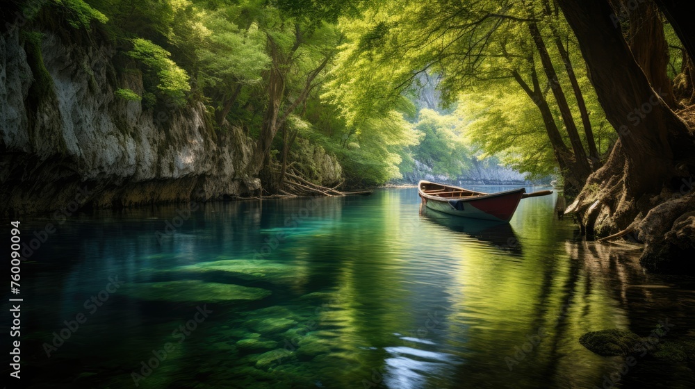 boat on the river