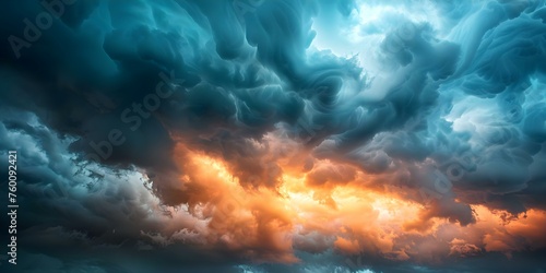 Dark and foreboding storm clouds gather, obscuring the sun in a gloomy scene. Concept Storm Clouds, Dramatic Sky, Weather Photography