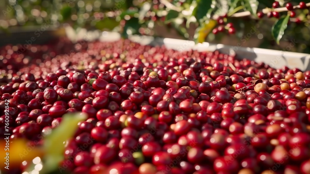 Abundant Cranberries in Bin Abundant Cranberries in Bin