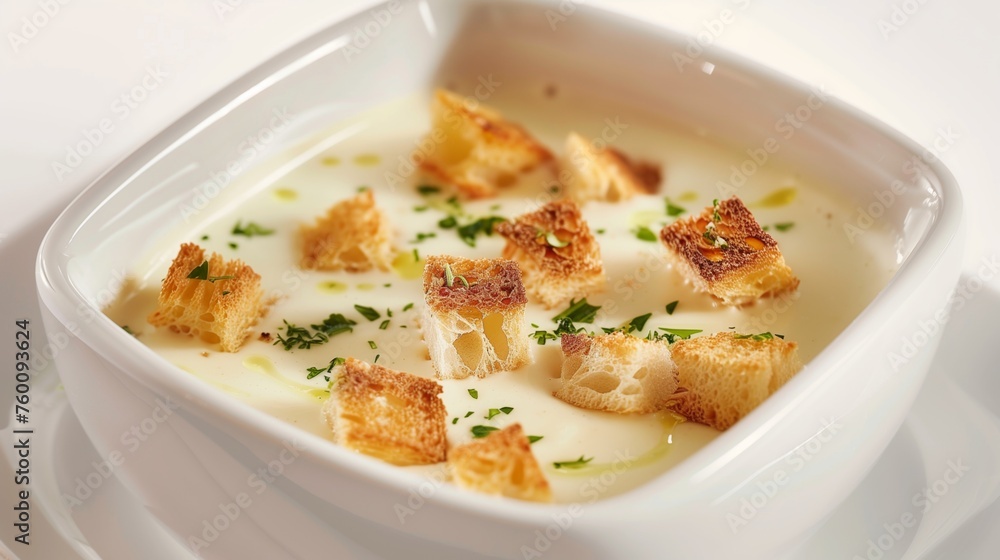 White Bowl of Food on Table White Bowl of Food on Table