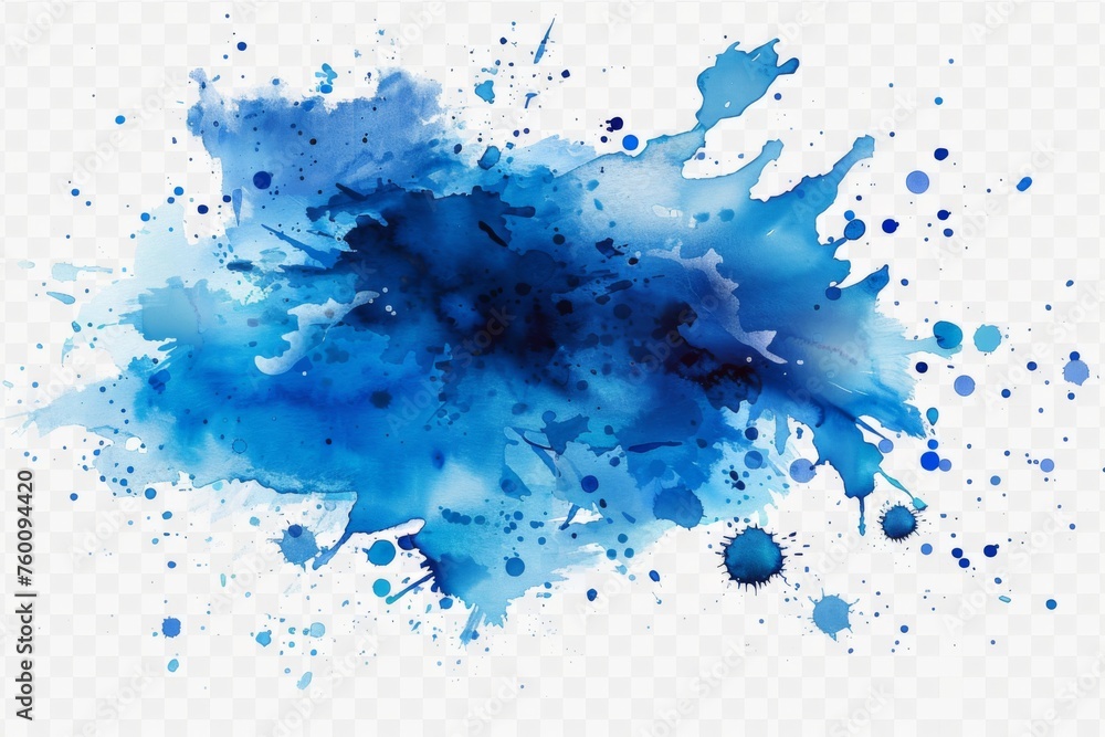 Blue paint isolated on white background