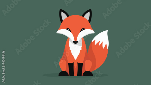 Dynamic Vector Fox Illustration: Elevate Your Design with Sleek Flat Style!  © Hogr