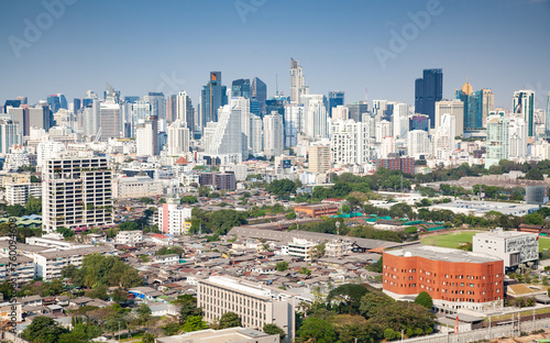 high buildings panorama downtown of Bangkok City and Lumpini park Thailand © Melinda Nagy