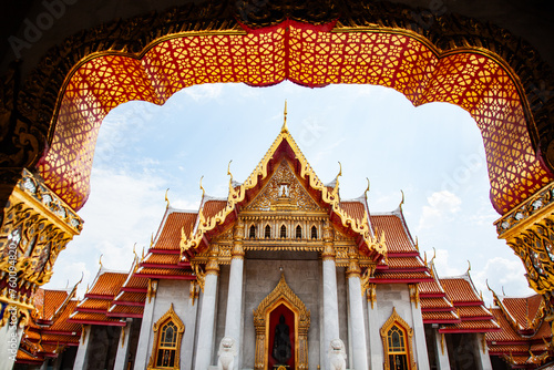wat Benchamabopit, the Marble temple, Bangkok, Thailand photo
