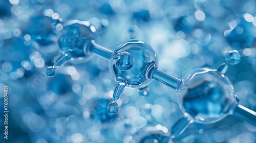 Close up of Blue Substance With Bubbles