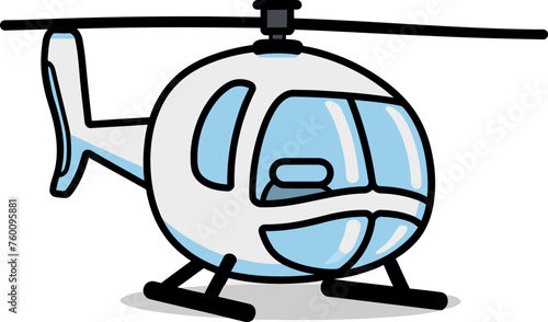 Colorful Helicopter Vector Illustration