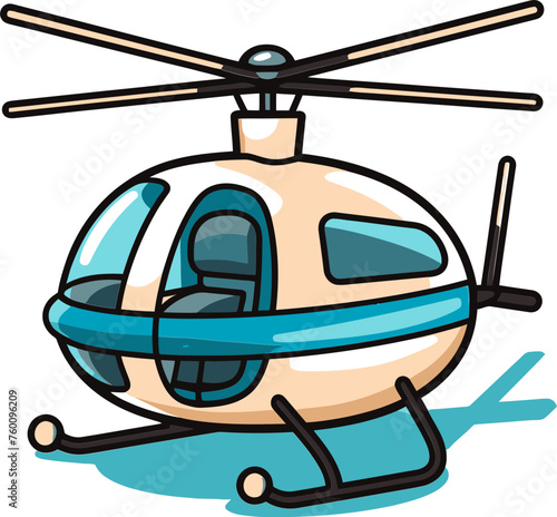 Helicopter Survey Employees Vector Design