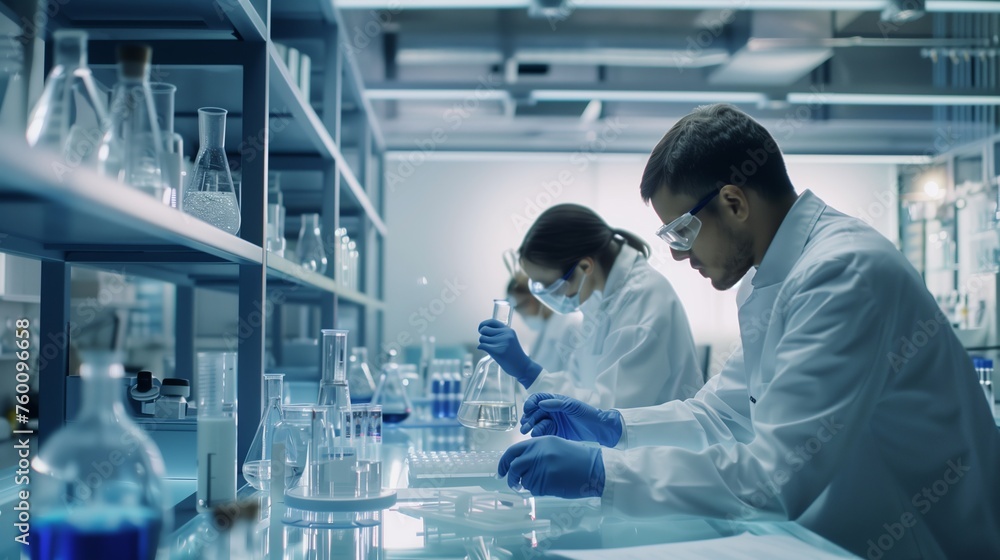 Scientists Experimenting in Lab Scientists Experimenting in Lab