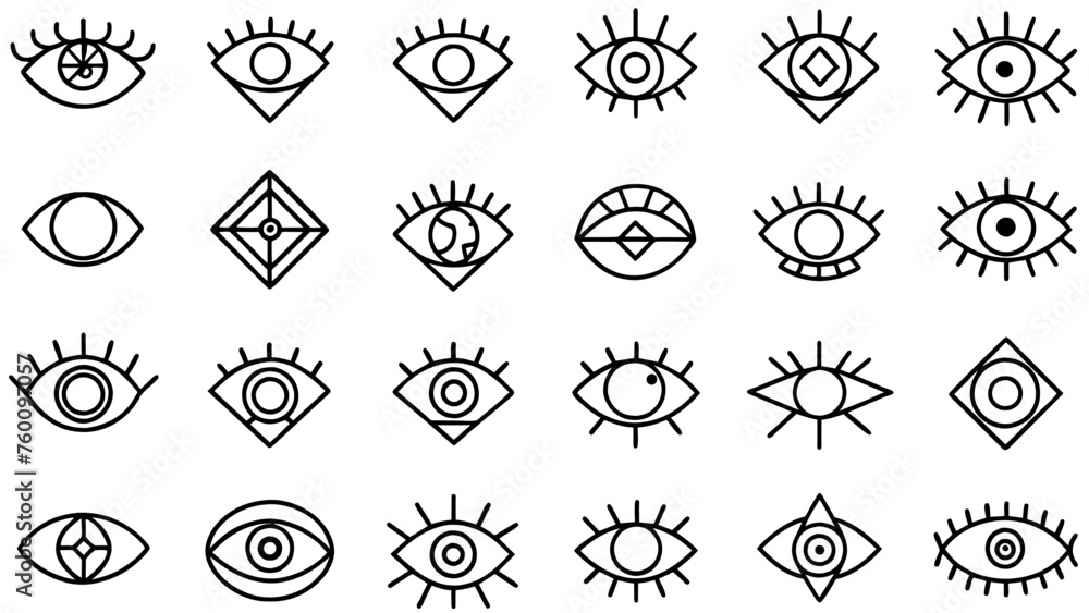 Eye icon illustration sign design