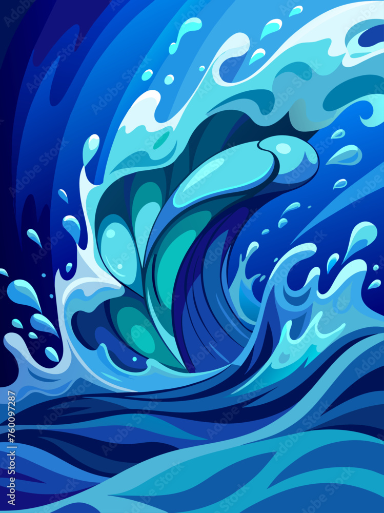 Abstract water background with swirling blues and greens. Abstract water background with swirling blues and greens.