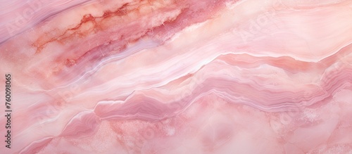 Close up of a pink marble texture with intricate patterns resembling wood grains. The magenta and peach hues create an artful design that looks like a mix of fur and pork meat ingredients photo
