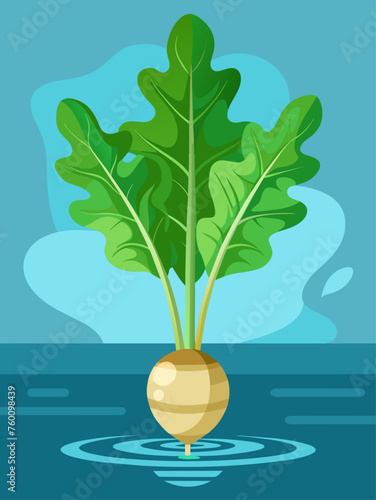 arugula vegetable water background
