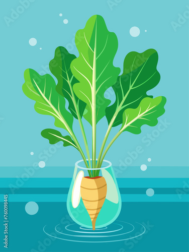 arugula vegetable water background