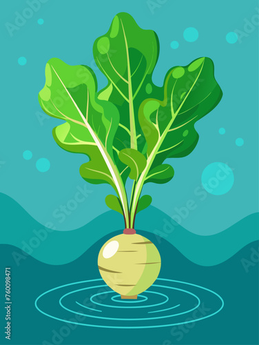 arugula vegetable water background