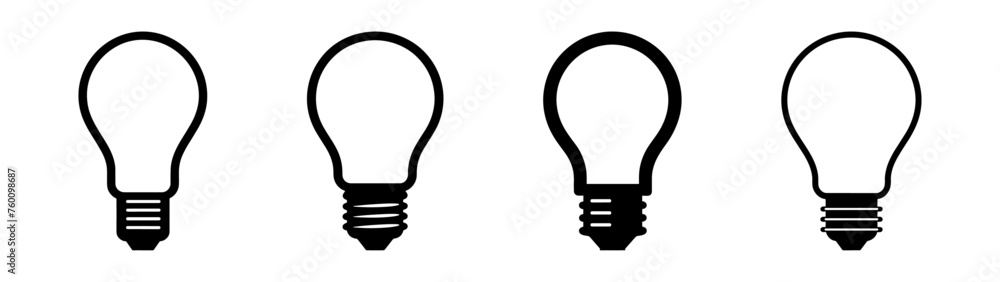 Light Bulb icon set, Idea icon symbol EPS 10 vector Light Bulb icon set, Idea icon symbol EPS 10 vector
