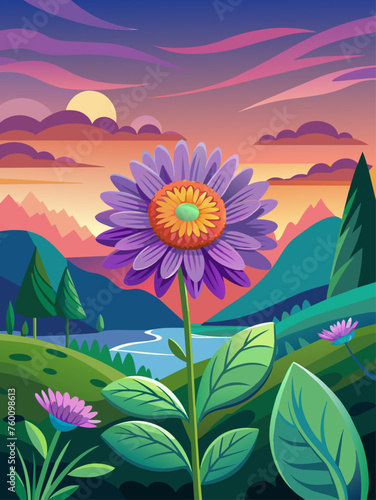 aster vector landscape background