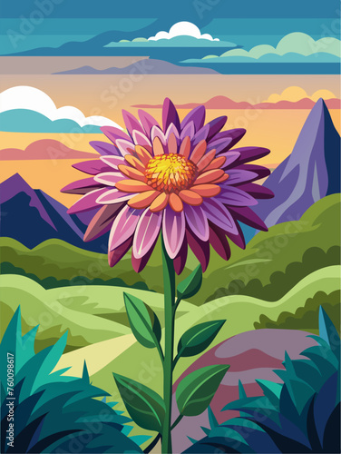 aster vector landscape background