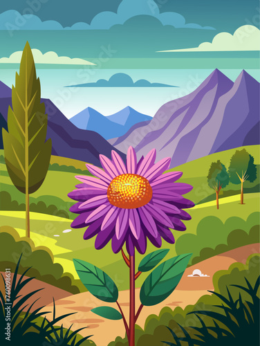 aster vector landscape background