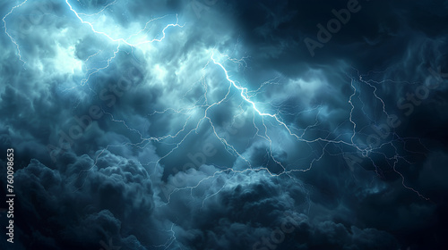 lightning dark cloud effect  photo