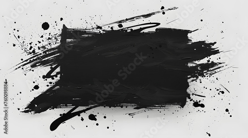 Badge Grunge et audacieux expressif : un autocollant noir dessiné à la main pour une expression de soi à la mode