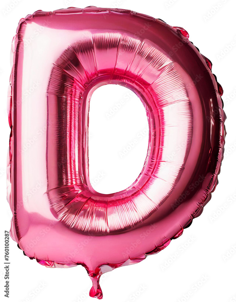 Pink Letter D Shaped Balloon on Transparent Background png Pink Letter D Shaped Balloon on Transparent Background png