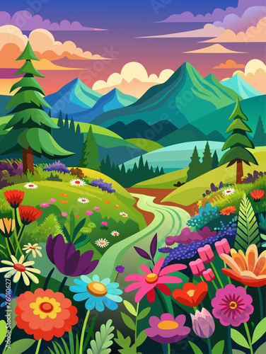 Vibrant blooms paint a captivating landscape, creating a breathtaking symphony of colors.